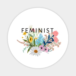 Feminist Floral Art Magnet